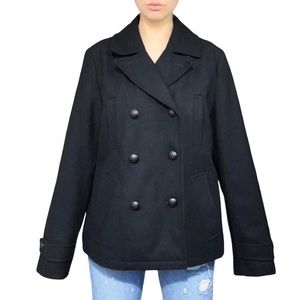 Black Levi’s Peacoat, wool blend, size XL